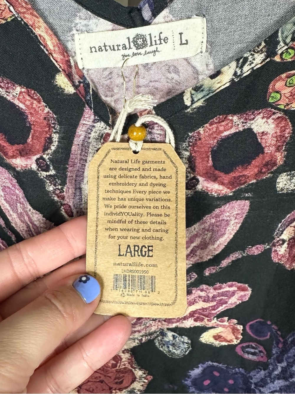 Natural Life Gracie Slip Dress Hippie Boho Festival Maxi Beach Whimsical L NWT - Picture 7 of 13